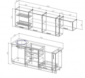 Кухонный гарнитур Лада 2550 (Стол. 38мм) в Когалыме - kogalym.ok-mebel.com | фото 2