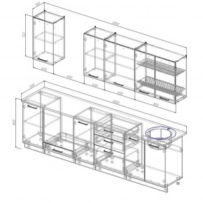 Кухонный гарнитур Лада 2800 (Стол. 26мм) в Когалыме - kogalym.ok-mebel.com | фото 2