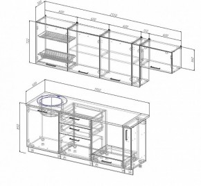 Кухонный гарнитур Лофт 2550 (Стол. 26мм) в Когалыме - kogalym.ok-mebel.com | фото 2