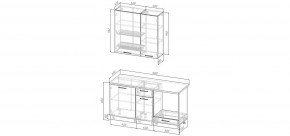 Кухонный гарнитур Меренга 1600 h950 (Стол. 26мм) в Когалыме - kogalym.ok-mebel.com | фото 2