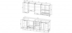 Кухонный гарнитур Меренга 2400 h950 (Стол. 38мм) в Когалыме - kogalym.ok-mebel.com | фото 2