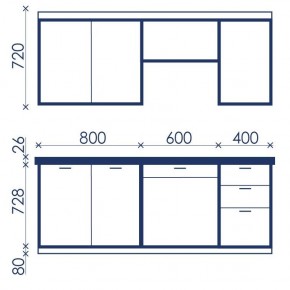 Кухонный гарнитур Ольвия-6 (1.8м) в Когалыме - kogalym.ok-mebel.com | фото 4