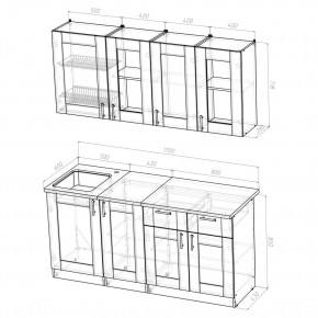 Кухня Симона Демо 1700 (Венга/Дуб Сонома) в Когалыме - kogalym.ok-mebel.com | фото 2