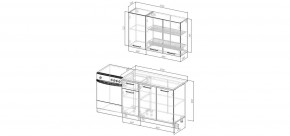 Кухонный гарнитур Смоки 1200 (Стол. 26мм) в Когалыме - kogalym.ok-mebel.com | фото 2