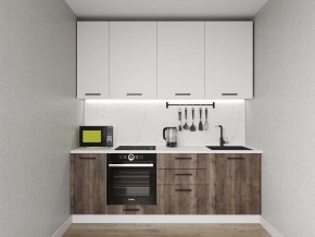 Кухонный гарнитур Старое Дерево 2200 h950 (Стол. 38мм) в Когалыме - kogalym.ok-mebel.com | фото