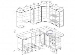 Кухонный гарнитур угловой Дели 2200*1600 (Стол. 26мм) в Когалыме - kogalym.ok-mebel.com | фото 2