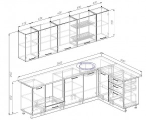 Кухонный гарнитур угловой Дели 2600*1600 (Стол. 26мм) в Когалыме - kogalym.ok-mebel.com | фото 2