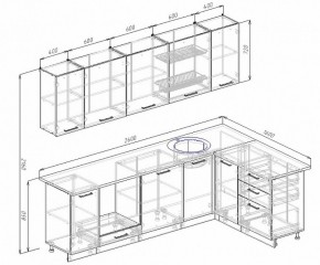 Кухонный гарнитур угловой Графика 2600х1600 (Стол. 26мм) в Когалыме - kogalym.ok-mebel.com | фото 2