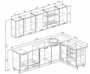 Кухонный гарнитур угловой Пайн 2600х1600 (Стол. 38мм) в Когалыме - kogalym.ok-mebel.com | фото 2