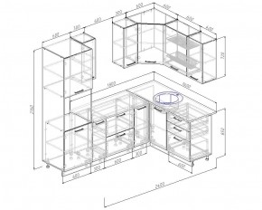 Кухонный гарнитур угловой Шимо 2400х1600 (Стол. 38мм) в Когалыме - kogalym.ok-mebel.com | фото 2