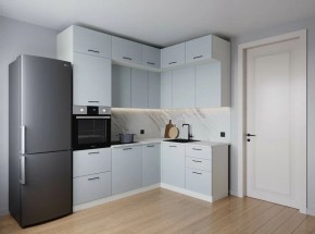 Кухонный гарнитур угловой Смоки 2200*1700 (Стол. 38мм) в Когалыме - kogalym.ok-mebel.com | фото