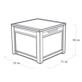 Квадратный сундук Cube Rattan 208 л в Когалыме - kogalym.ok-mebel.com | фото 4