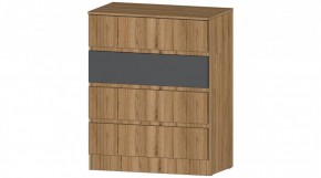 ЛЕНОРА Комод 4 ящика (графит) в Когалыме - kogalym.ok-mebel.com | фото