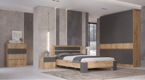 ЛЕНОРА Спальный гарнитур (модульный) графит в Когалыме - kogalym.ok-mebel.com | фото