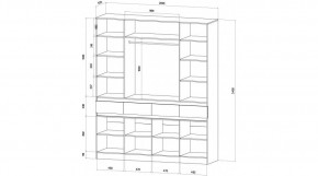 ЛЕНОРА Спальный гарнитур (модульный) графит в Когалыме - kogalym.ok-mebel.com | фото 9