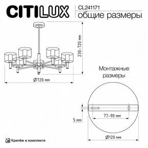 Люстра на штанге Citilux ELAN CL241171 в Когалыме - kogalym.ok-mebel.com | фото 12