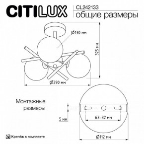 Люстра на штанге Citilux Ronny CL242133 в Когалыме - kogalym.ok-mebel.com | фото 7