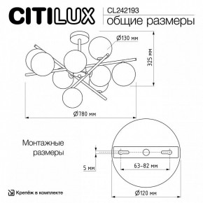 Люстра на штанге Citilux Ronny CL242193 в Когалыме - kogalym.ok-mebel.com | фото 8