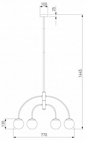 Люстра на штанге Eurosvet Cenacolo 30179/4 черный в Когалыме - kogalym.ok-mebel.com | фото 3