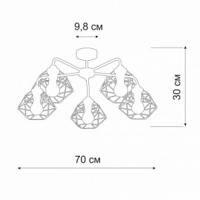 Люстра на штанге Vitaluce V4258 V4258-0/5PL в Когалыме - kogalym.ok-mebel.com | фото 2
