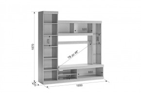 МАКСИ К1 Стенка для гостиной дуб сонома/белое дерево в Когалыме - kogalym.ok-mebel.com | фото 1