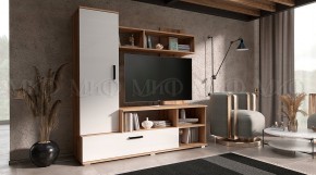 МИНИ Стенка (1500) ЛДСП (Белый глянец/дуб крафт) в Когалыме - kogalym.ok-mebel.com | фото