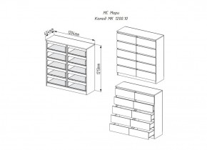 МОРИ МК 1200.10 Комод (графит) в Когалыме - kogalym.ok-mebel.com | фото 3