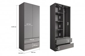 МОРИ МШ 900.2 Шкаф (графит) в Когалыме - kogalym.ok-mebel.com | фото 2