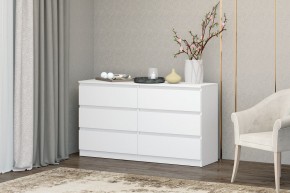 МС "Хилтон" Комод №5 1400 (6 ящ.) белый текстурный в Когалыме - kogalym.ok-mebel.com | фото