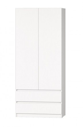 МС "Хилтон" Шкаф №3 900 (Белый текстурный) в Когалыме - kogalym.ok-mebel.com | фото