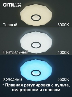 Накладной светильник Citilux Диамант Смарт CL713A30G в Когалыме - kogalym.ok-mebel.com | фото 4