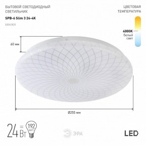 Накладной светильник Эра Slim SPB-6 Slim 3 24-4K в Когалыме - kogalym.ok-mebel.com | фото 2