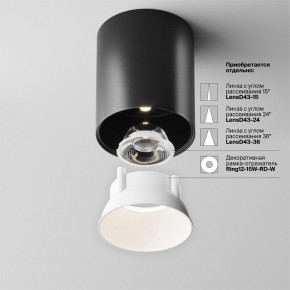 Накладной светильник Maytoni Alfa LED C064CL-12W4K-RD-B в Когалыме - kogalym.ok-mebel.com | фото 4