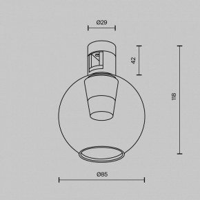 Накладной светильник Maytoni Bubble TR148-1-3W4K-PT в Когалыме - kogalym.ok-mebel.com | фото 6