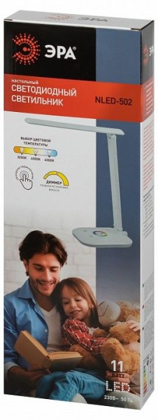 Настольная лампа офисная Эра  NLED-502-11W-W в Когалыме - kogalym.ok-mebel.com | фото 6