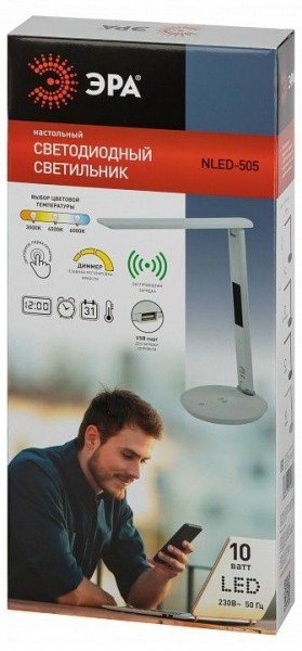 Настольная лампа офисная Эра  NLED-505-10W-W в Когалыме - kogalym.ok-mebel.com | фото 5