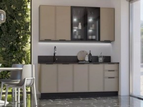 НИКОЛЬ Кухонный гарнитур 2000/900 (Холст Латте) в Когалыме - kogalym.ok-mebel.com | фото