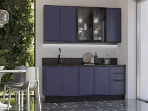 НИКОЛЬ Кухонный гарнитур 2000/900 (Холст Сапфировый) в Когалыме - kogalym.ok-mebel.com | фото