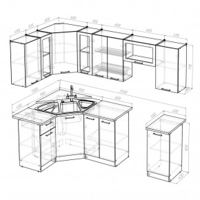 ОЛЬГА Кухонный гарнитур Оптима 1 (1300*2500 мм) в Когалыме - kogalym.ok-mebel.com | фото 2