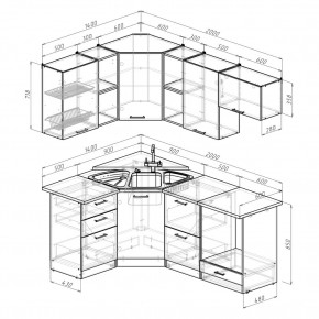 ОЛЬГА Кухонный гарнитур Оптима 4 (1400*2000 мм) в Когалыме - kogalym.ok-mebel.com | фото 2