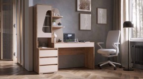 ПИФАГОР Стол компьютерный (дуб вотан/кашемир) в Когалыме - kogalym.ok-mebel.com | фото