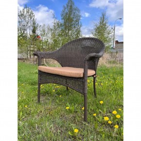 Плетеное кресло LV-140B-Brown с подушкой в комплекте в Когалыме - kogalym.ok-mebel.com | фото 1