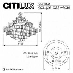 Подвесная люстра Citilux Naiad CL315192 в Когалыме - kogalym.ok-mebel.com | фото 6