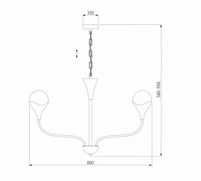 Подвесная люстра Eurosvet Calyx 60169/6 никель в Когалыме - kogalym.ok-mebel.com | фото 3