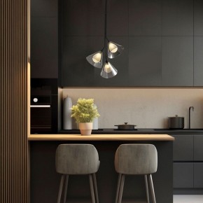 Подвесная люстра Eurosvet Enigma 70161/3 черный в Когалыме - kogalym.ok-mebel.com | фото 3