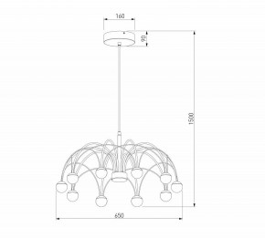 Подвесная люстра Eurosvet Ragno 90034/10 LED черный в Когалыме - kogalym.ok-mebel.com | фото 5