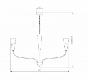 Подвесная люстра Eurosvet Rhyton 60167/6 латунь в Когалыме - kogalym.ok-mebel.com | фото 5