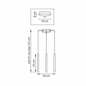 Подвесная люстра Lightstar Tubo L3T747243 в Когалыме - kogalym.ok-mebel.com | фото 3