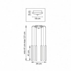 Подвесная люстра Lightstar Tubo L8T747247 в Когалыме - kogalym.ok-mebel.com | фото 3