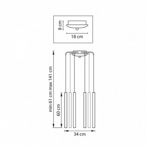 Подвесная люстра Lightstar Tubo L8T747347 в Когалыме - kogalym.ok-mebel.com | фото 3